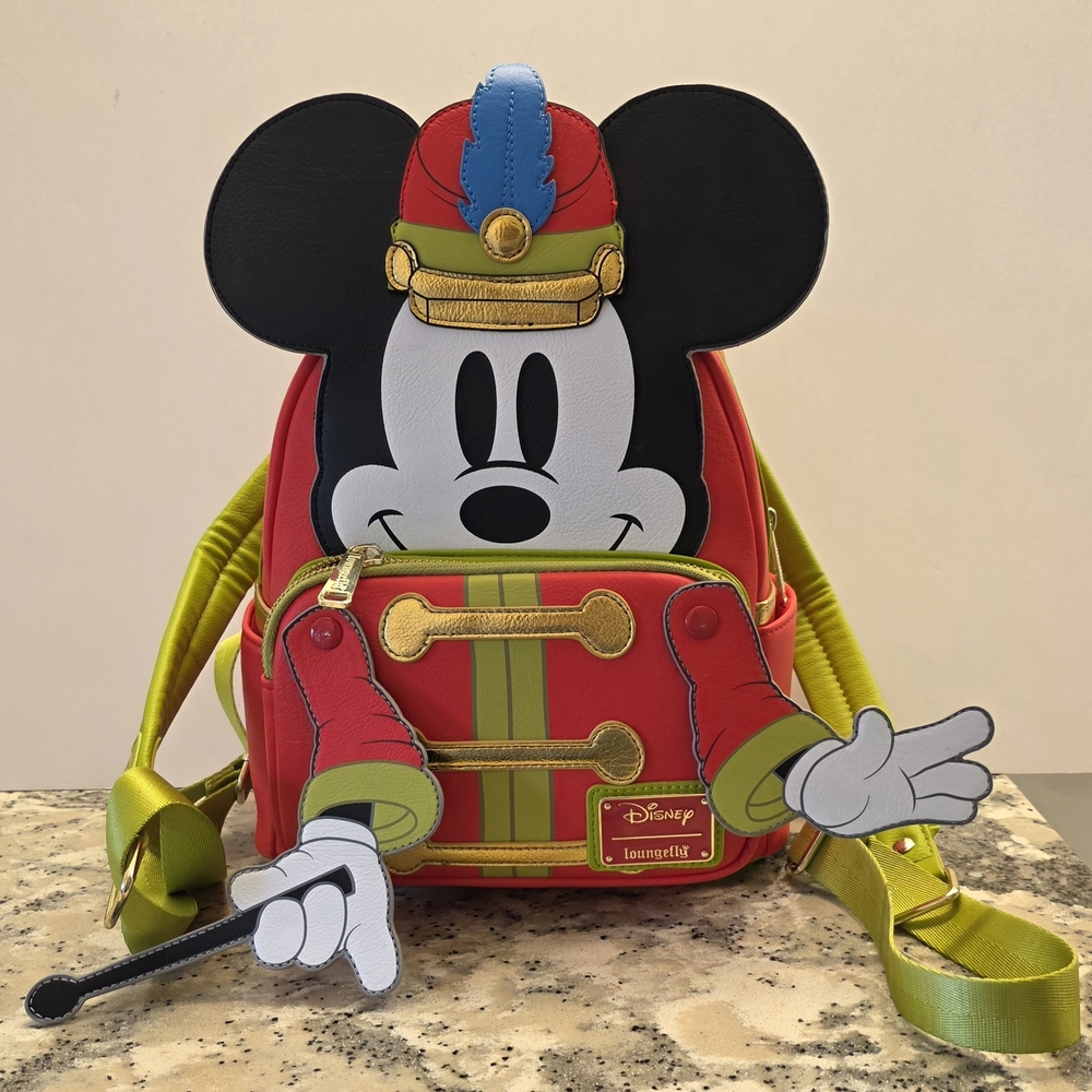 Disney Loungefly Mickey Mouse Marching Band Red and Black NWOT - Picture 2 of 16